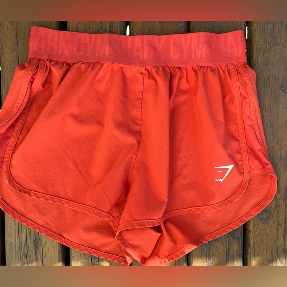 Gymshark Pants - GYMSHARK womens small orange shorts in excellent condition